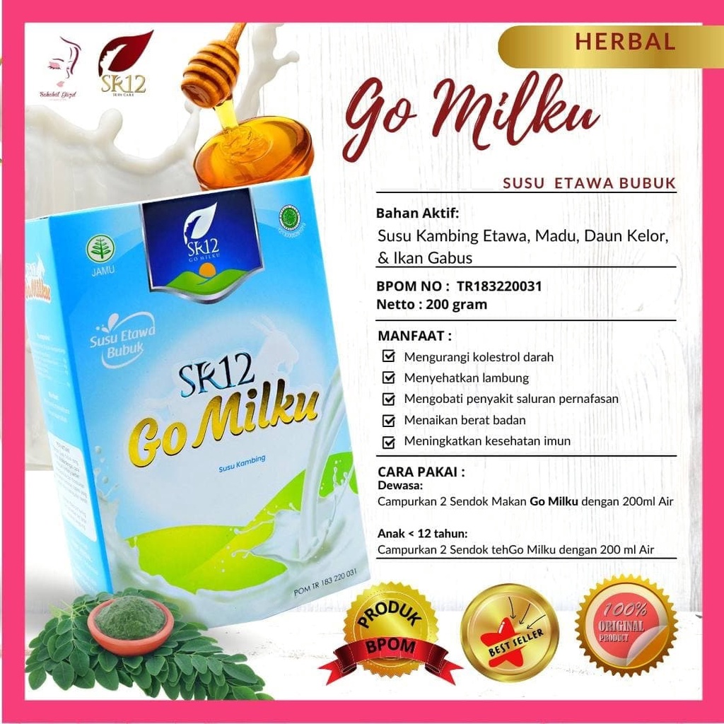 

sr12 susu kambing untuk tulang/gomilku sr12/obati tulang nyeri/obat magh akut/susu kecerdasan anak