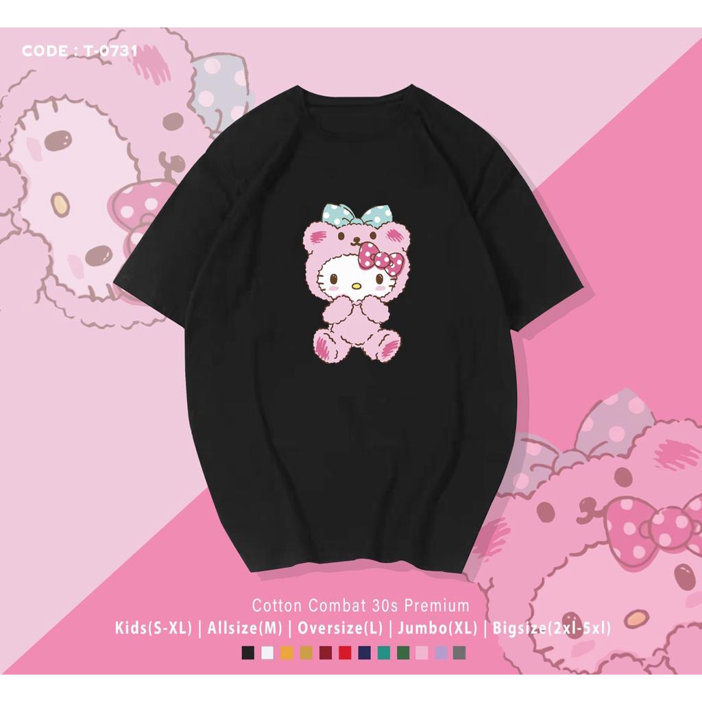 KAOS HELLO KITTY LUCU TERBARU / UK M-XL / KAOS SANTAI / KAOS WANITA / CUSTOM KAOS / BAHAN LEMBUT