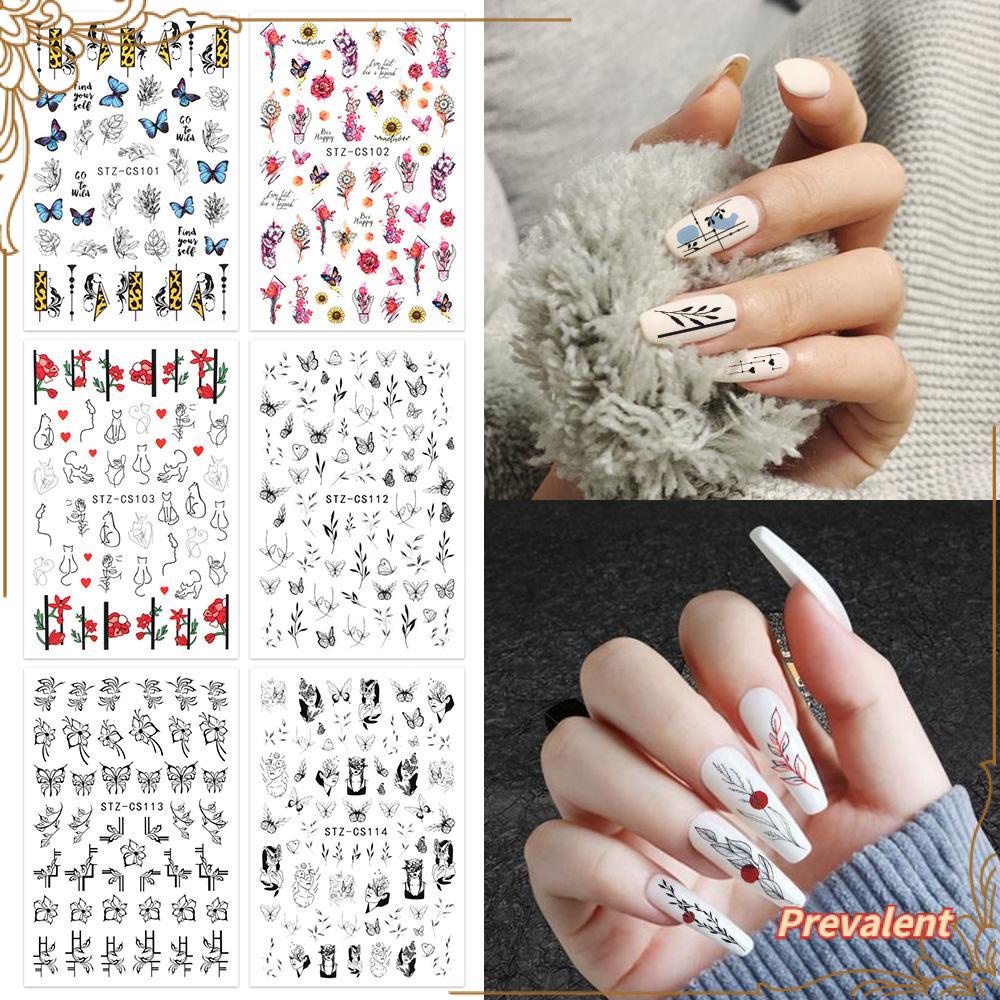 Stiker Kuku Desain Geometri Untuk Dekorasi Nail Art