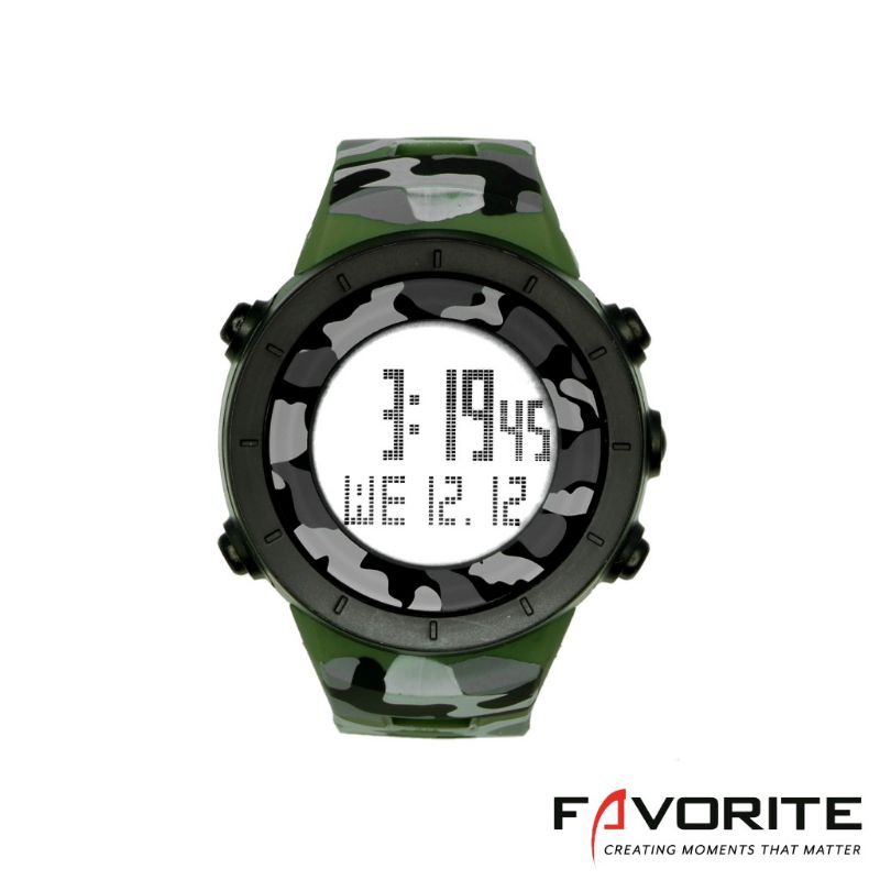 Jam Tangan Digital Favorite 317 Loreng Original Waterproof