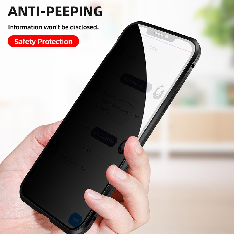 Anti-peeping magnetic case iphone 11 Pro max 6 7 8 plus x xr xs full coverage casing