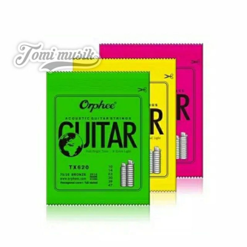 senar gitar ORIGINAL akustik ORPHEE strings TX620 TX630 TX640 bronze