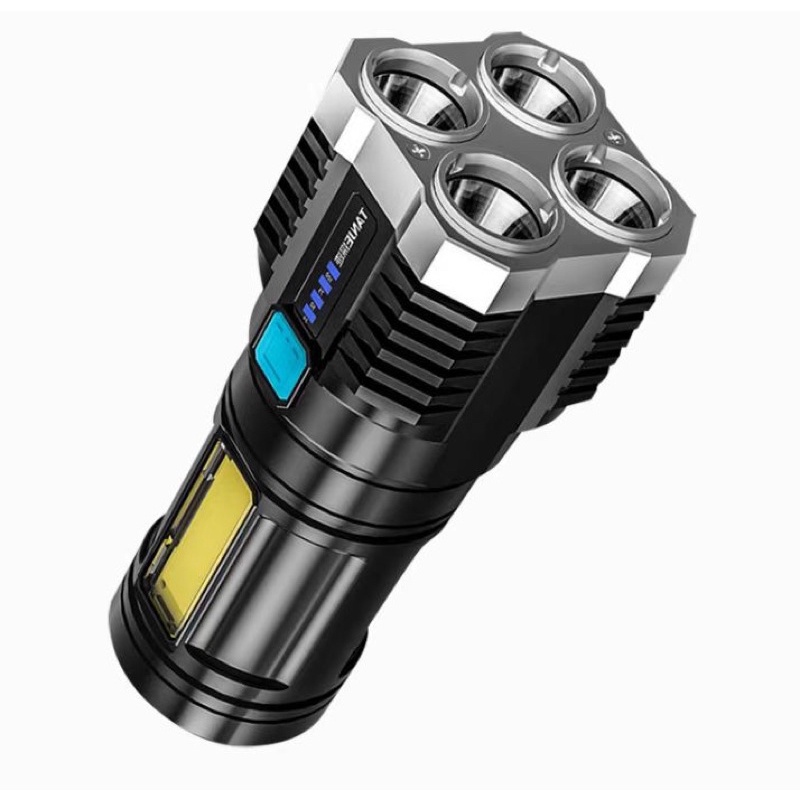 Kiseki Senter 4 Mata L-19/Yh-001| Usb Charge Flashlight | Senter Tangan | Senter Sepeda | Senter Multifungsi | bisa cod-3