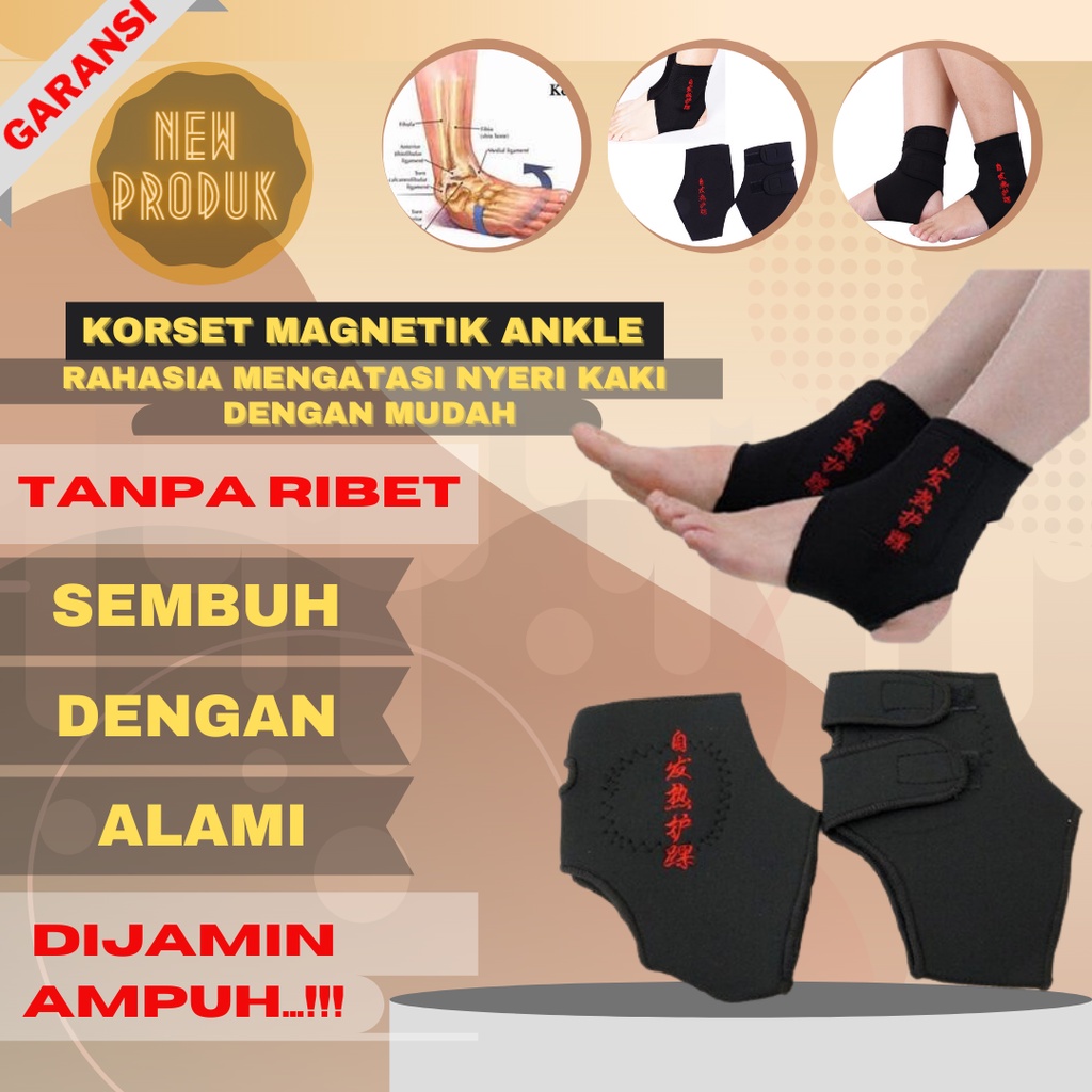 (NEW PRODUK KORSET ANKLE TOURMALINE MAGNETIK) Alat Medis bantu terapi kesehatan pergelangan kaki Pri