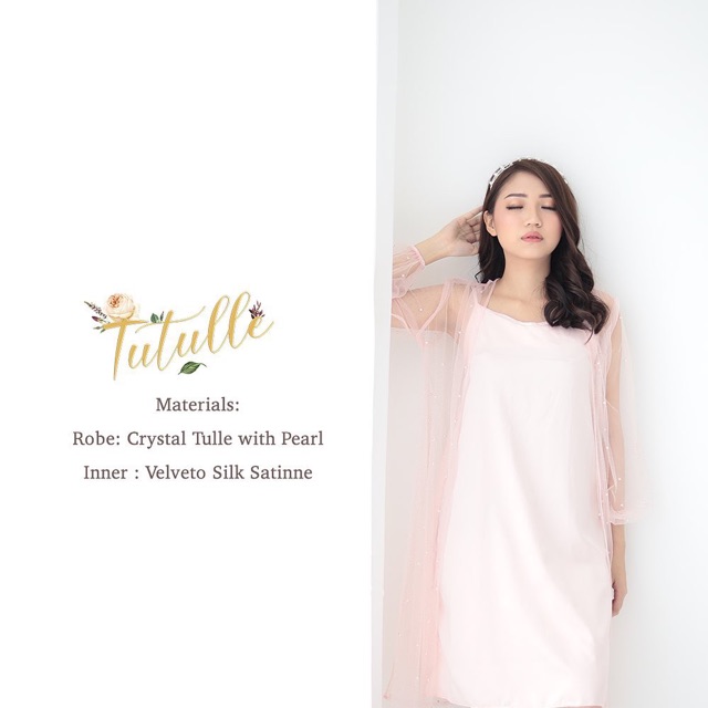 Crystal Clear Pearlie Robe PEACHY