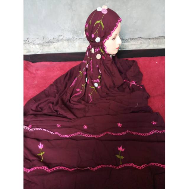 Mukena lajuran anak 4SD-remaja bordir tile