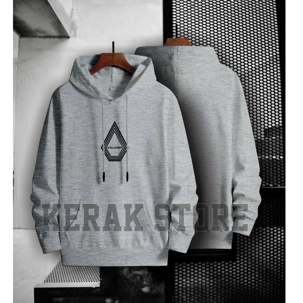 VOLCOM Jaket Sweater Distro - Sweater Hoodie Pria Dan Wanita Flece Tebal