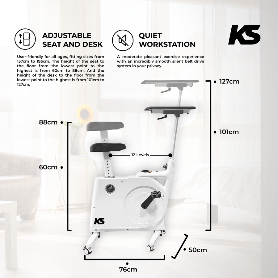 KS Spinning Bike Table Exercise Bike Spinning Meja Garansi