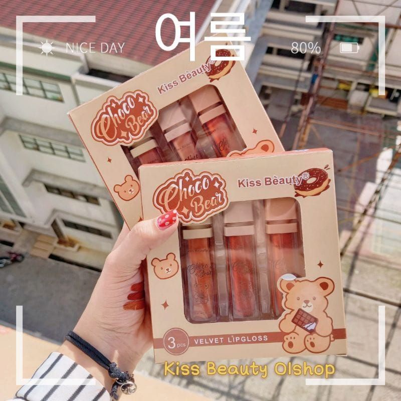 kiss beauty velvet lip matte choco bear