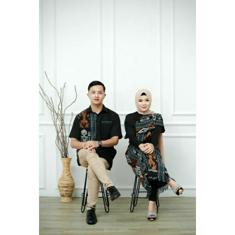 ( READY STOK ) DRES ASOKA Couple Tenun kemeja mix polos toyobo