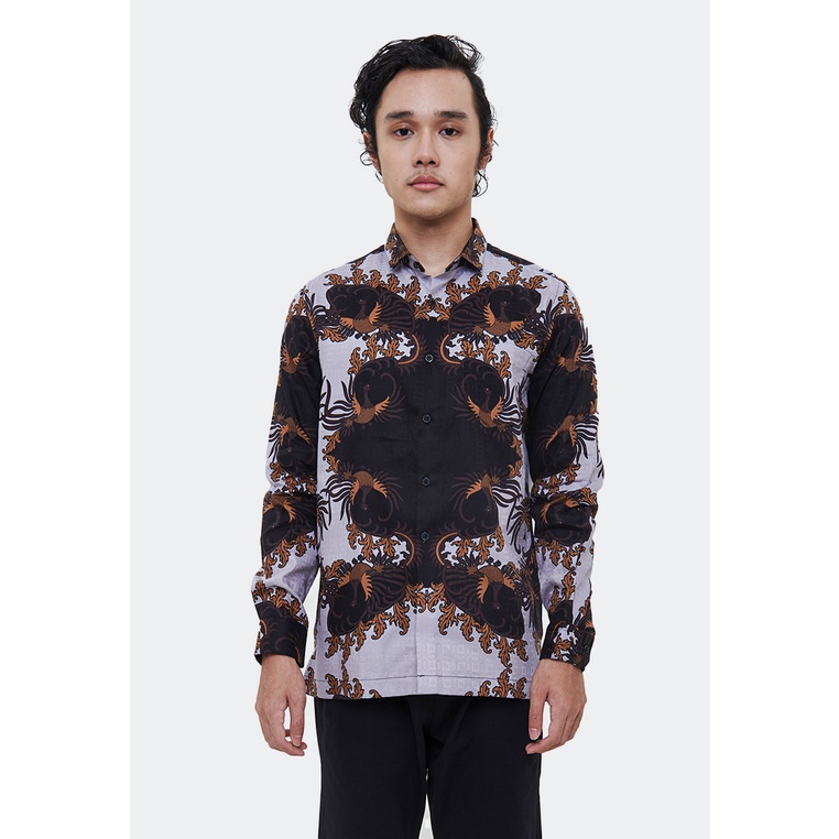 MANZONE kemeja batik pria  lengan panjang ASTADIKA