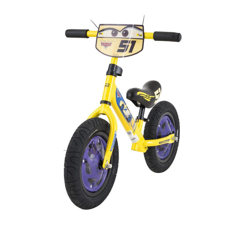 Instan Sepeda Anak Pushbike Element 3.0 Air Edisi Disney Cars Frame Hi Teen Steel Ban hidup Pompa SNI-Yellow
