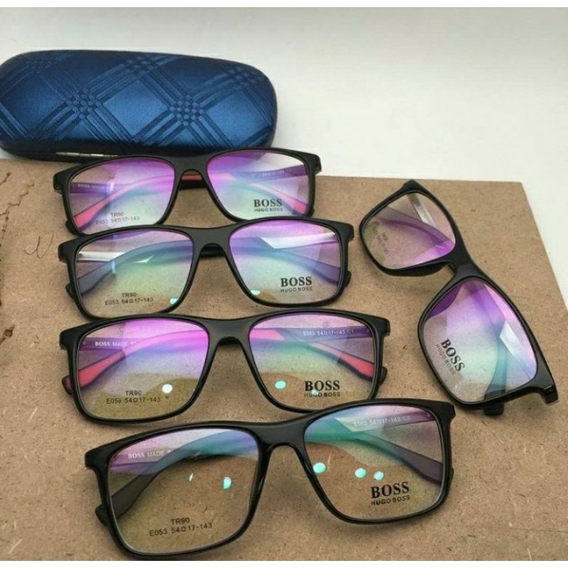 kacamata E053 frame pria/wanita lensa anti radiasi/minus/photocromic/kacamata hitam