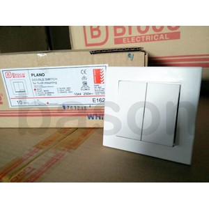 Broco E162 PLANO Double Switch - Saklar Seri - 2 Tombol - Dobel