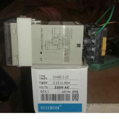 Digital Timer Omron DH 48S-s AC 220 5 AMPER Sudah disetting Kabel Marking