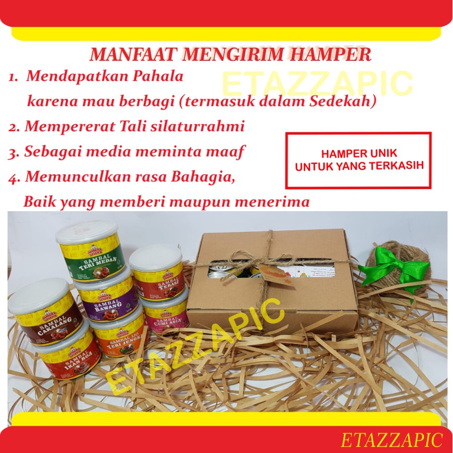 

HAMPER SAMBEL Ramadhan Lebaran Paket Sambal Hampers Set Parcel Gift Sambel Pedas Cantik Simpel Murah