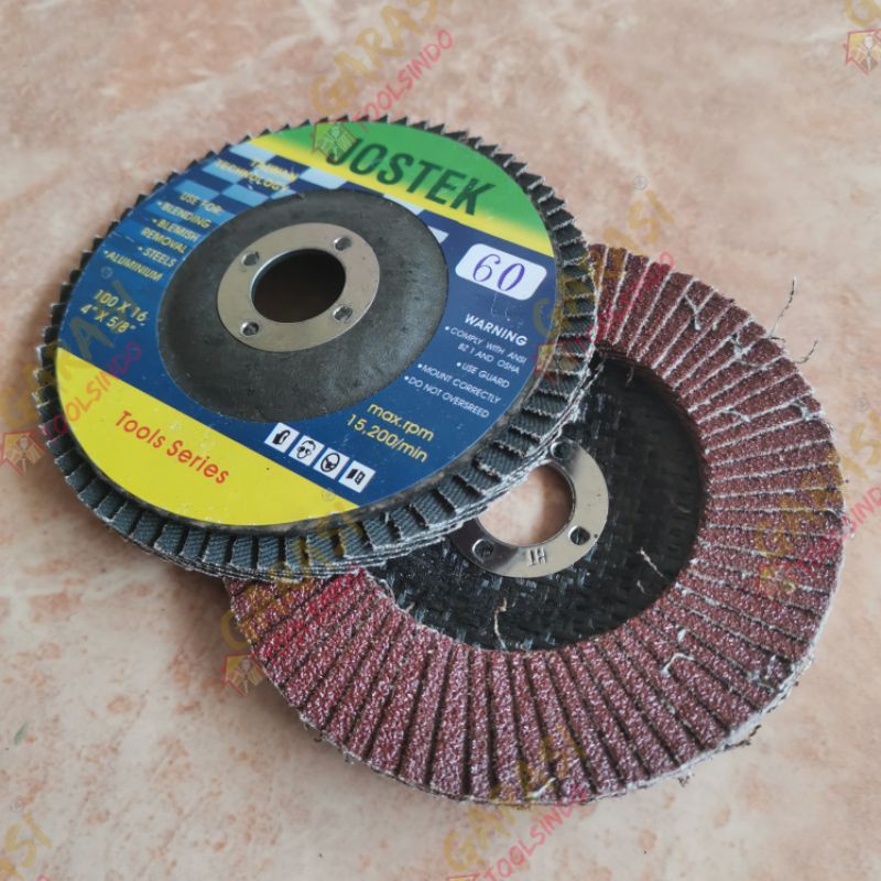 flap disc 4 inch grid 60 mata gurinda flap disk amplas susun gerinda amplas