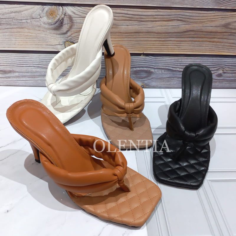 Sandal wanita Heels jepit busa empuk RD 03