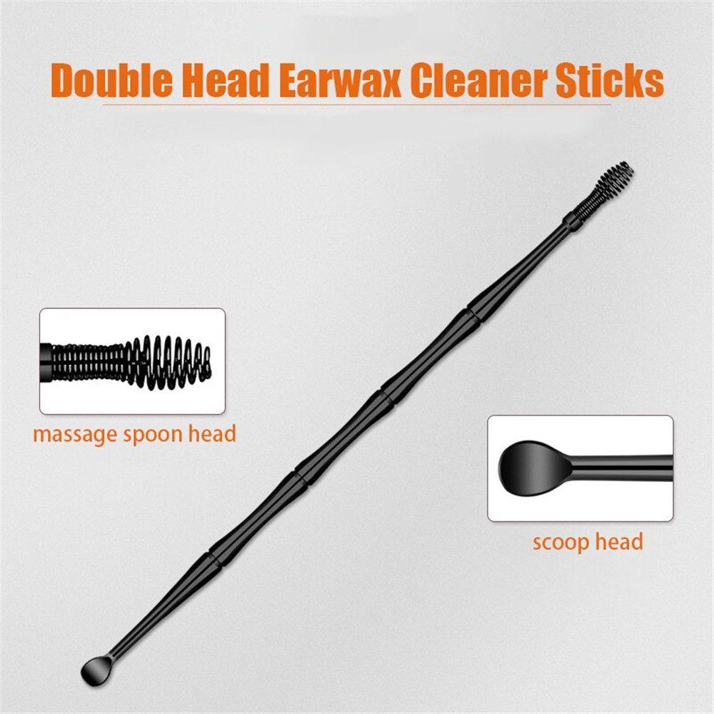 Lily Pembersih Telinga Sendok Portable Set Ear Pick Ear Wax Curette Remover Double-ended