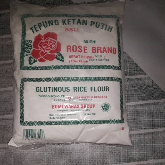 

Tepung ketan rose brand 500 gram
