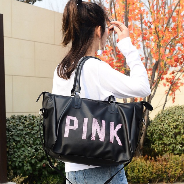 SG3473 syafniegalery tas travel olahraga kapasitas besar tote bag tas impor tas pink fashion 1898