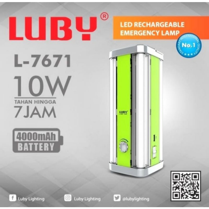 Emergency Luby 7671/L7671 Cahaya 4 Sisi