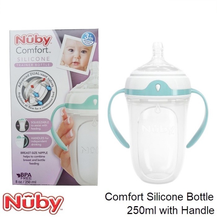 NUBY Comfort Silicone Trainer Bottle 250ml