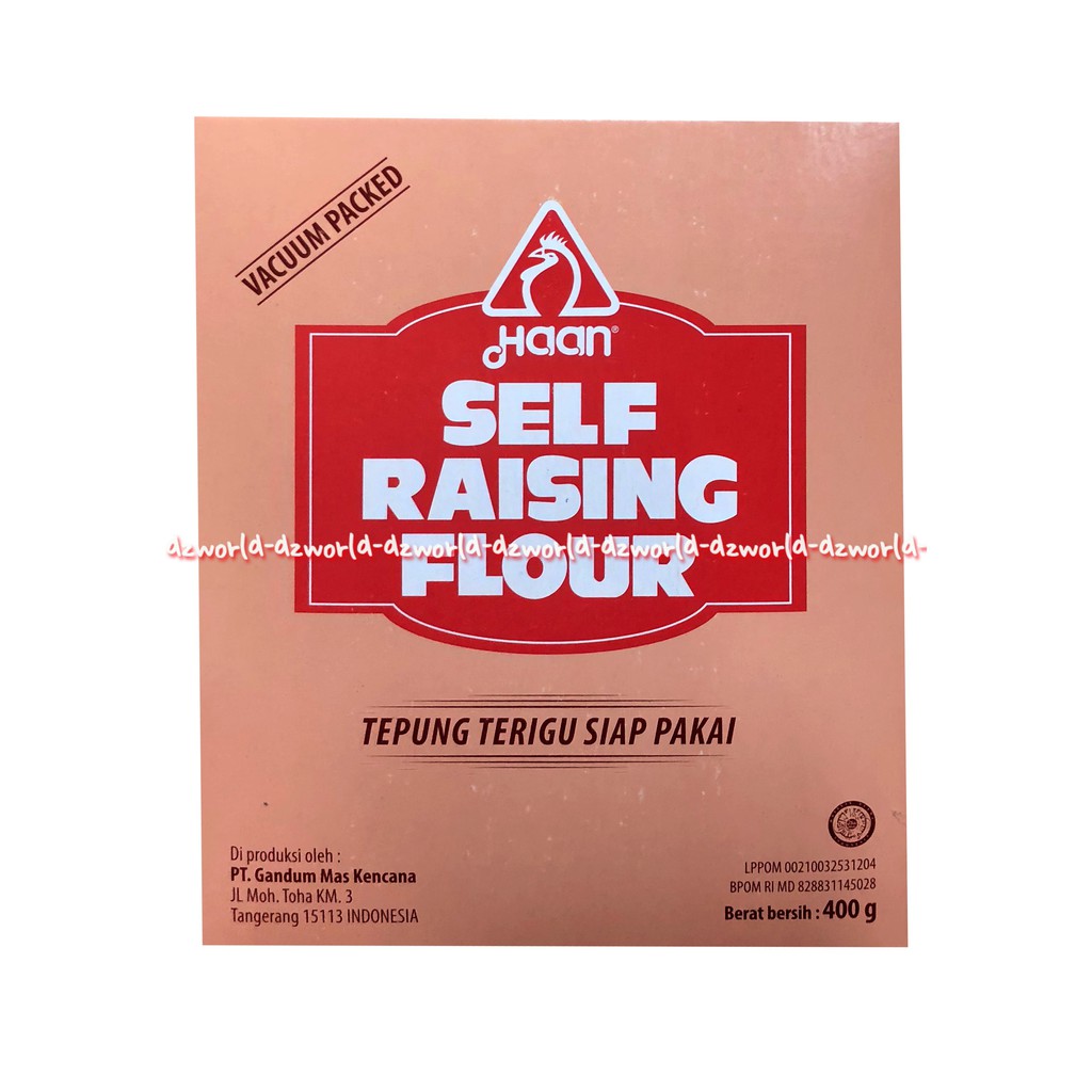 Haan Self Raising Flour Tepung Terigu Siap Pakai 400gr Tepung Kue