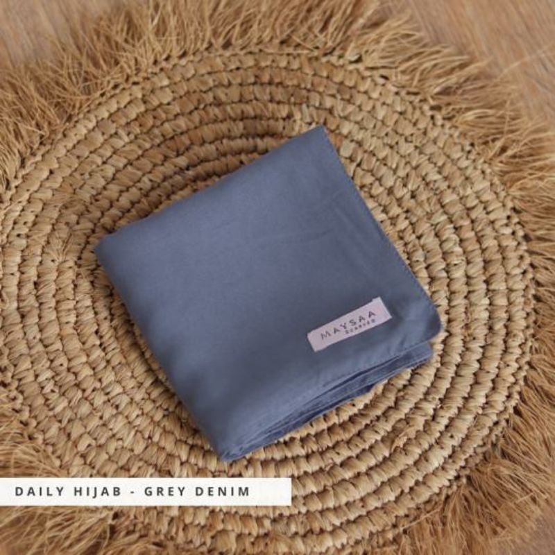 Katalog DAILY HIJAB SQUARE/ POLYCOTTON /Bella square-Grey -denim