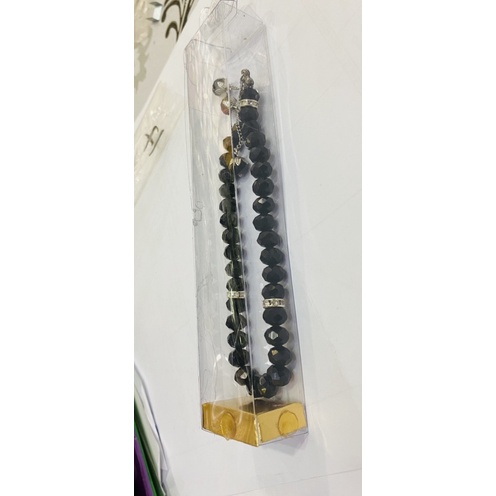 tasbih 33 butir bahan kristal ceko asli berkilau