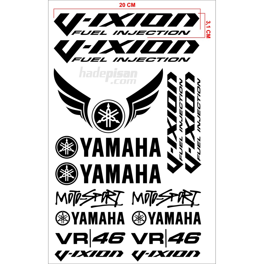 Stiker Cutting Sticker Skotlite Body Motor - YAMAHA VIXION