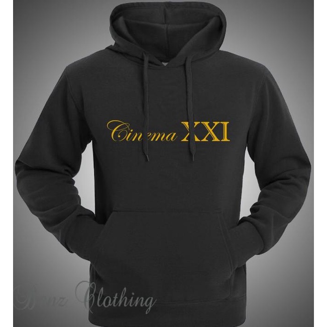 jaket Hoodie Cinema XXI Sweater Laki Jumper Fleece Sweatshirt Unisex Pria Wanita Sablon Polyflex Pol