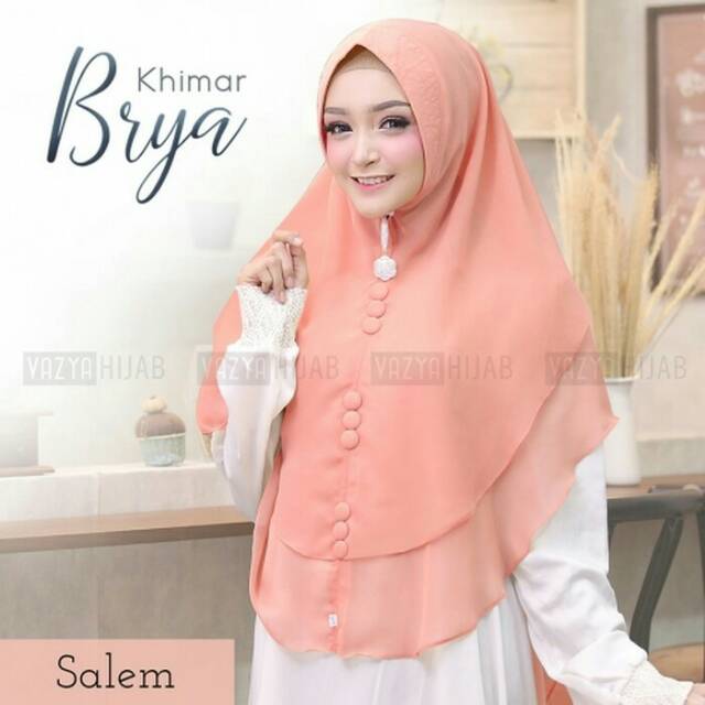 Hijab ORI Khimar Syar'i 2Layer Aplkasi Triple Button Ceruti Ultimate