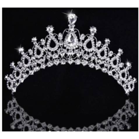 Mahkota Princess Kristal Mewah untuk Aksesoris Pengantin Fashion Wanita