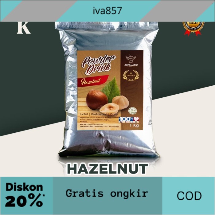 

PROMO Bubuk Minuman Premium Hazelnut Javaland Grande 1kg GRATIS ONGKIR