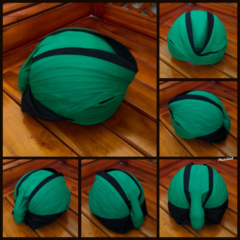 COD Blangkon lipat jawa jogja warna hijau garis hitam jebeh ukuran dewasa