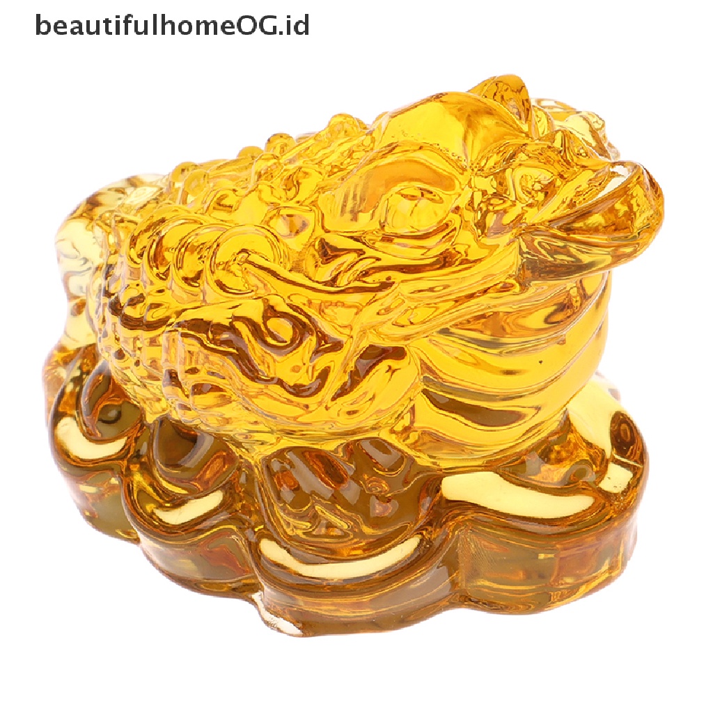 1 Pc Ornamen Katak Keberuntungan Warna Emas Gaya China