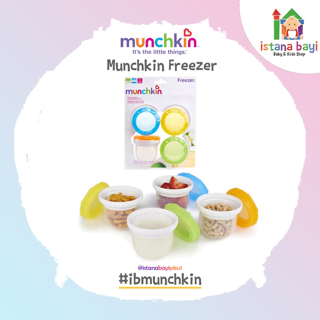 Munchkin Fresh Food Freezer Cups - Tempat Penyimpanan Makanan