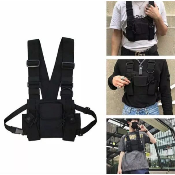 Tas Depan Dada Pria Chest Rig Bag Viral Selempang Bahu