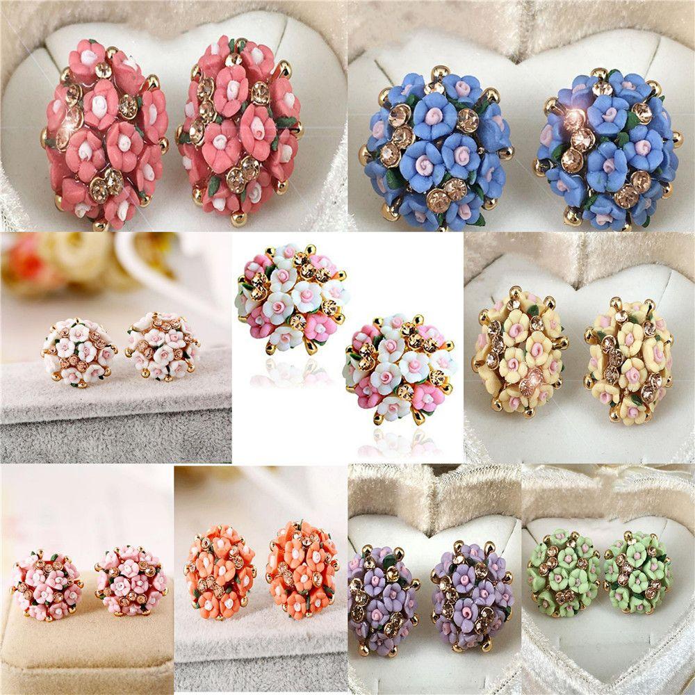 Anting Nanas Fashion Porselen Paduan Pribadi Ear Stud