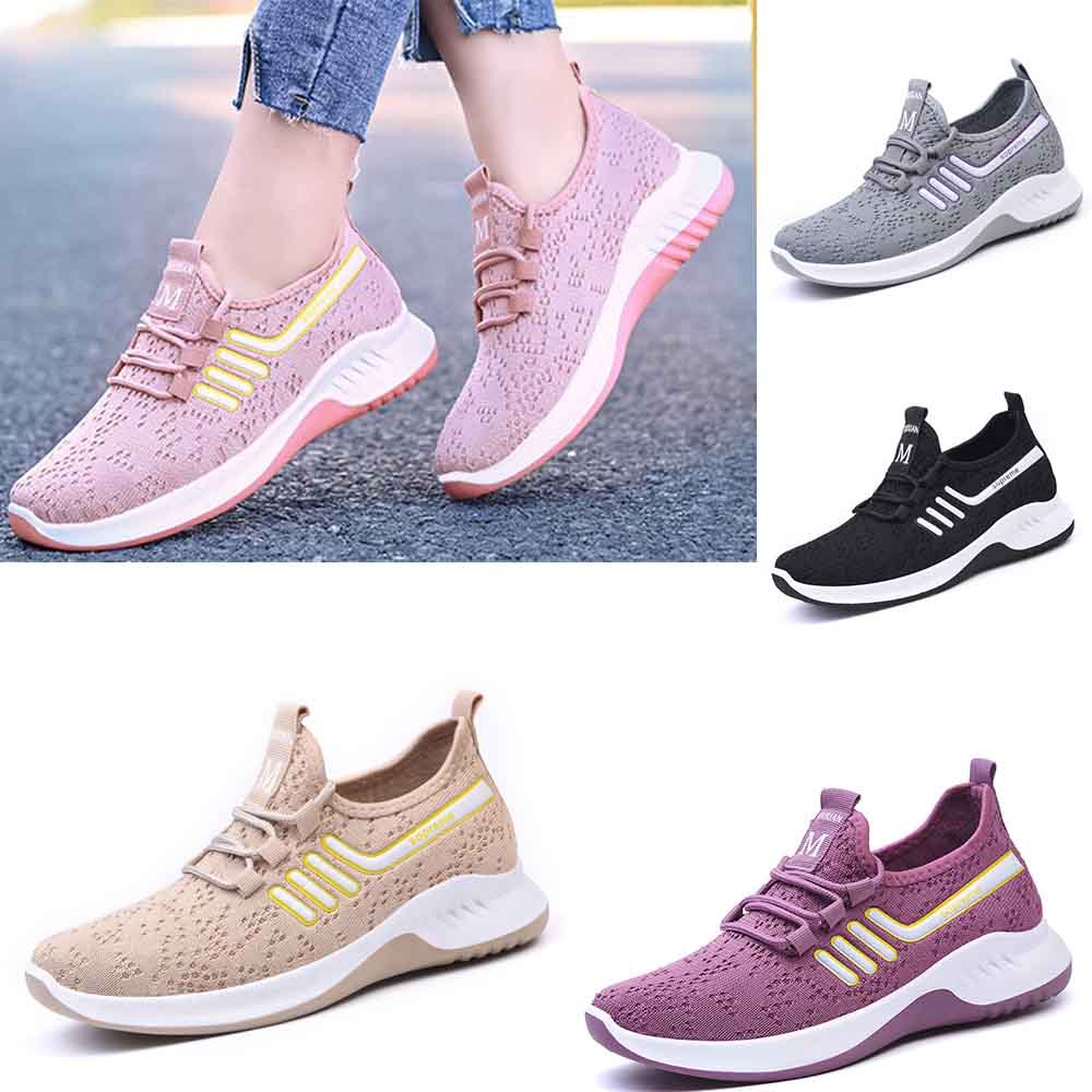 Sepatu wanita tidak licin sneakers 2022 Sepatu olahraga rajutan terbang sports shoes