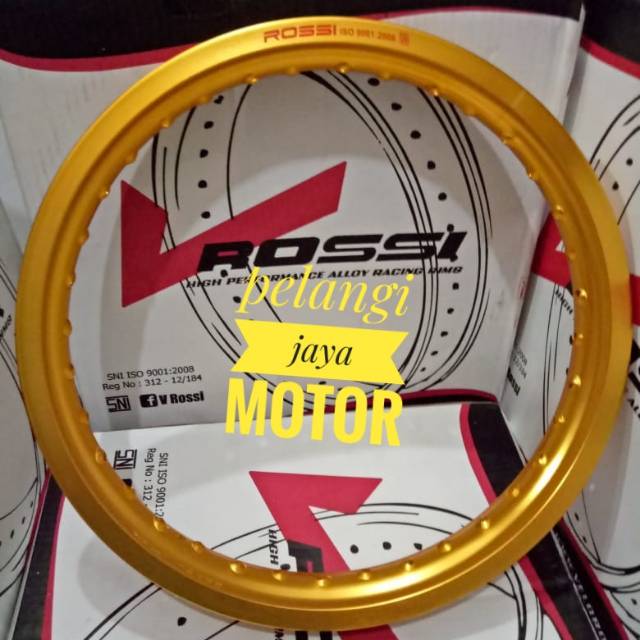 Velg Pelak Rossi WM Rossi Ring17 x 185 Harga Per 1 (Satu)  Velg Gold Untuk Semua Motor