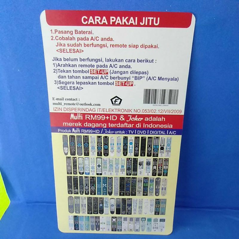 REMOTE REMOT AC LG SMART INVERTER MULTI/UNIVERSAL JOKER TANPA PROGRAM