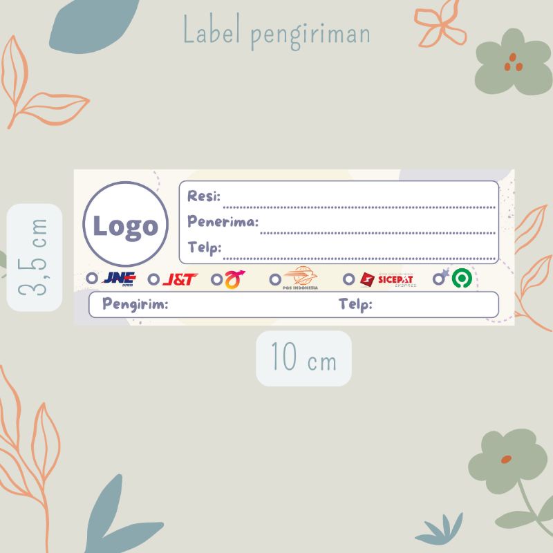 Sticker Label Pengiriman | Sticker Shopee untuk resi
