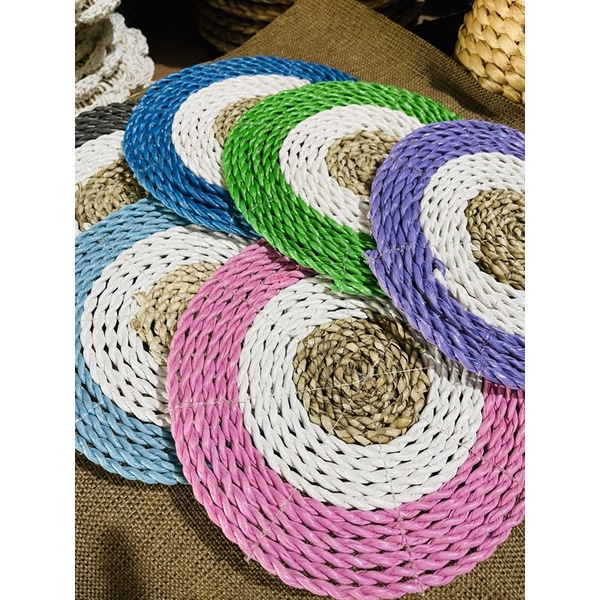 placemate seagrass warna warni diameter 20cm