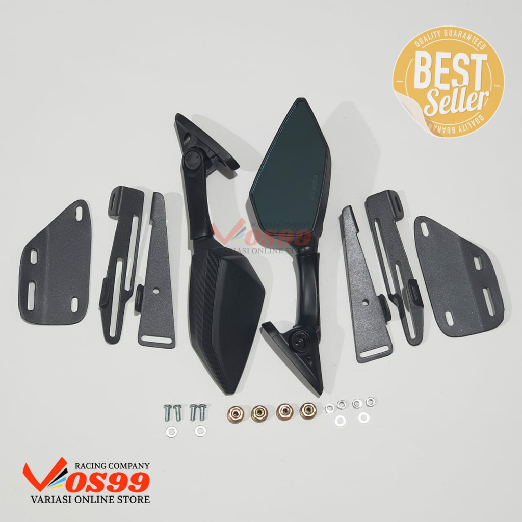 PAKET SPION R25 NMAX TANGKAI PENDEK CARBON + BREKET SERPO DAN 4 BIJI BAUT ANTI JEBOL BISA BUAT LEXI