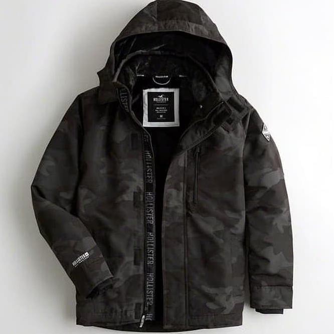 hollister black windbreaker jacket