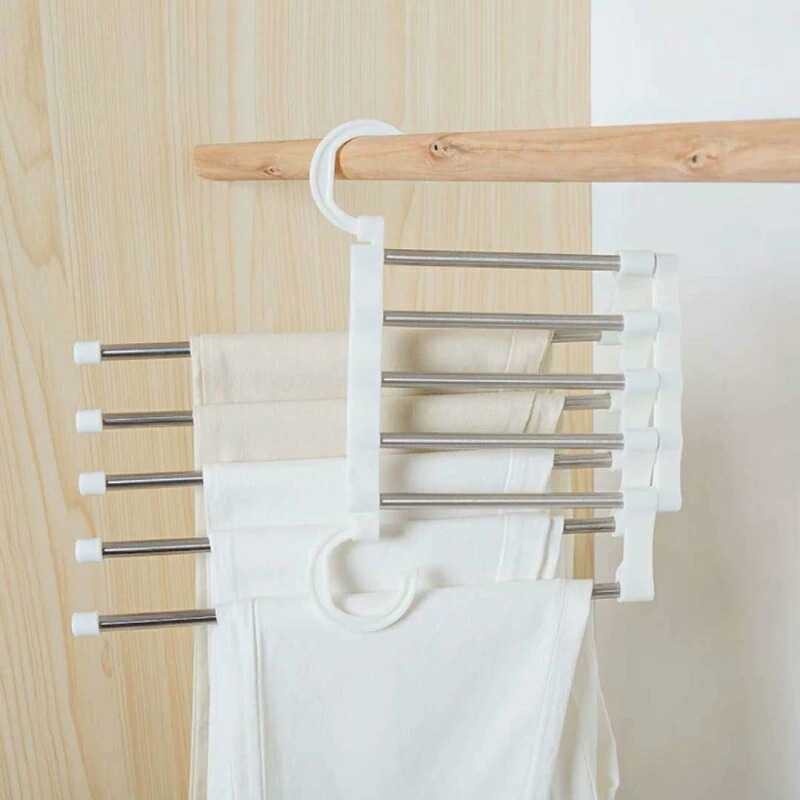 Gantungan Pakaian Hanger Serbaguna 5 in1 Baju Celana Wardrobe Closet