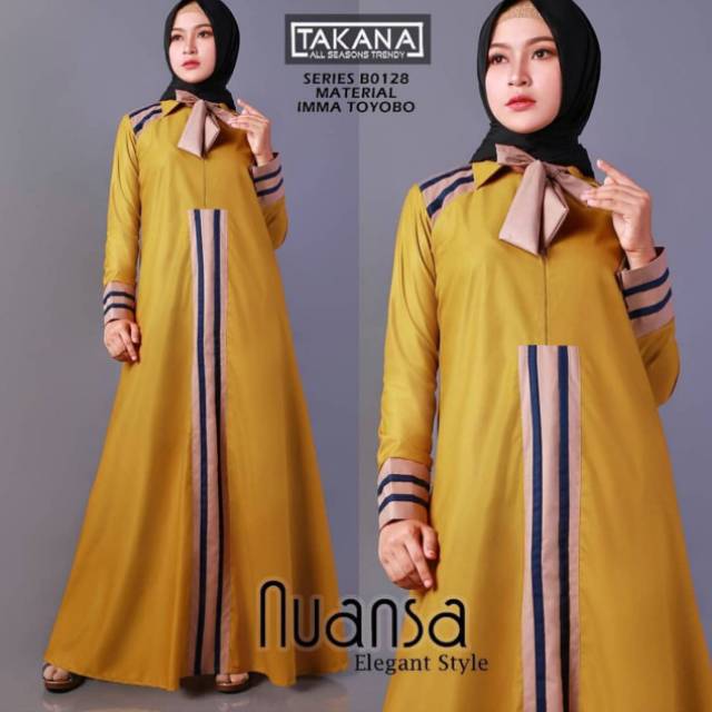 Maxi nuansa, maxi dress, dress muslim, gaun muslim, casual dress, kekinian dress, pesta wanita, ootd