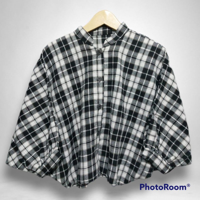 Kemeja tamara batwing flanel